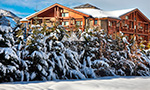 Hotel de montaña en invierno